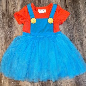Taylor Joelle Red Overall Dress (“Mario”)